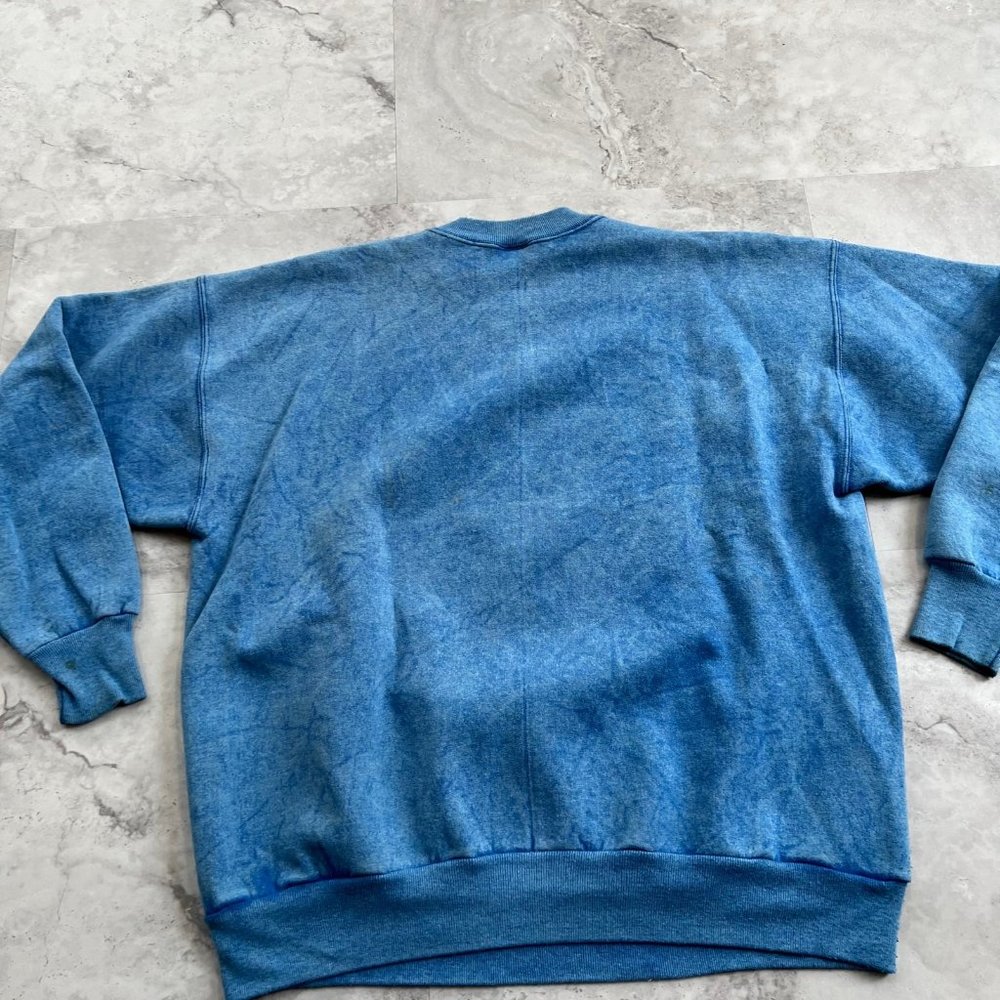 90s Gilden Sweatshirt Unisex Size Medium Native Tribal Southwestern Crewneck - Picture 9 of 10